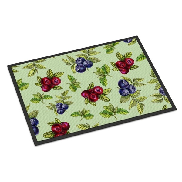 Carolines Treasures Berries in Green Indoor or Outdoor Mat, 24 x 36 in. BB5208JMAT - main
